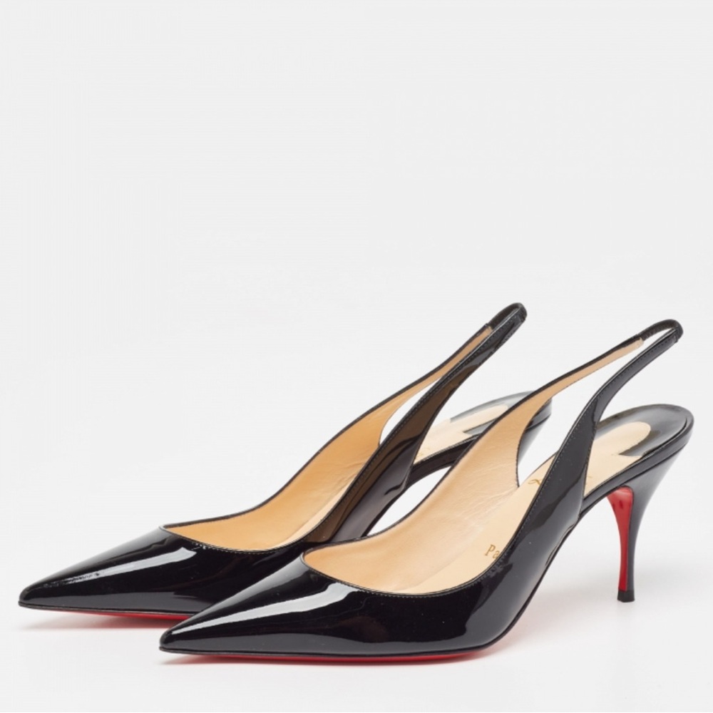 Black Slingback Heels with Red Bottoms from Christian Louboutin